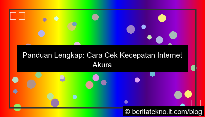 cara cek kecepatan internet