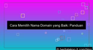 cara memilih nama domain yang baik