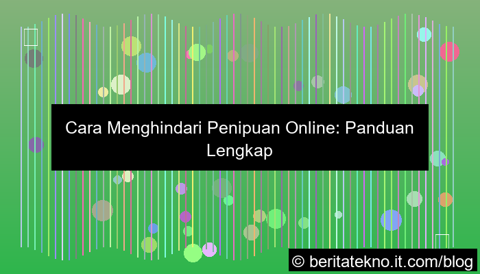 cara menghindari penipuan online