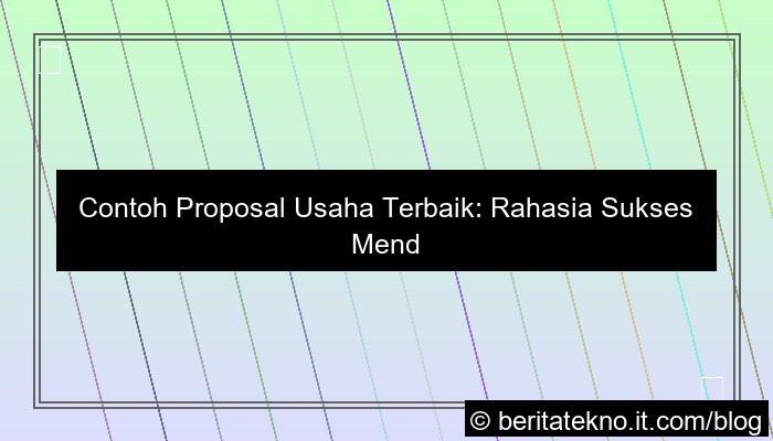ilustrasi contoh proposal usaha