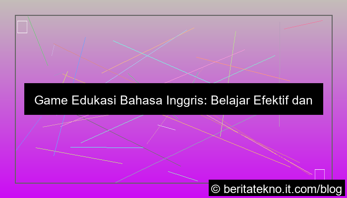 game edukasi bahasa inggris