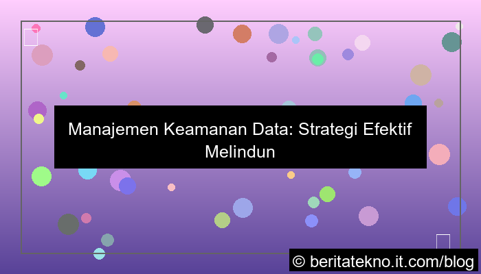 manajemen keamanan data