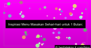 ilustrasi menu masakan sehari hari untuk 1 bulan
