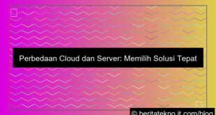visual perbedaan cloud dan server