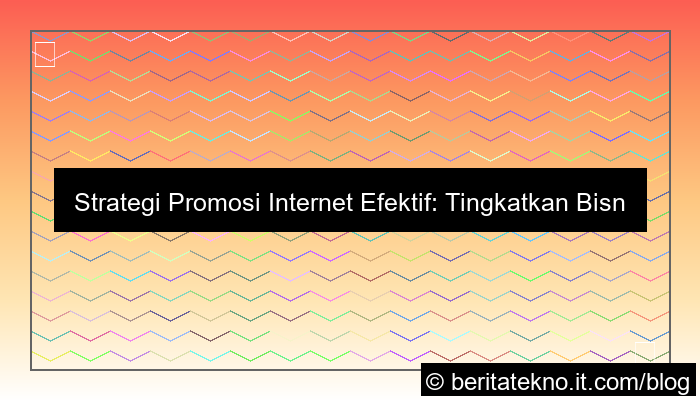 desain strategi promosi melalui internet