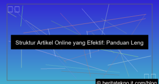 desain struktur artikel online yang baik